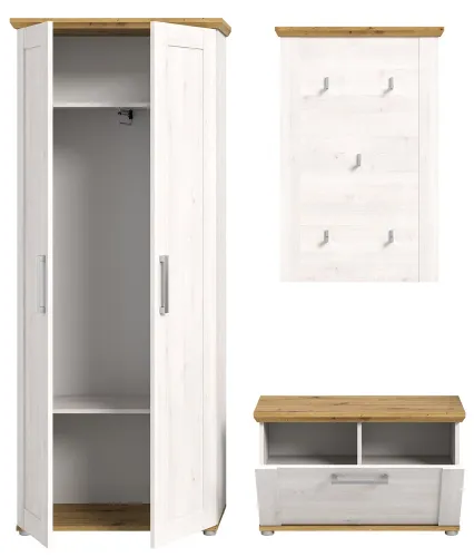 Garderoben-Set Verona | Lärche Sibiu / Eiche | 3-teilig