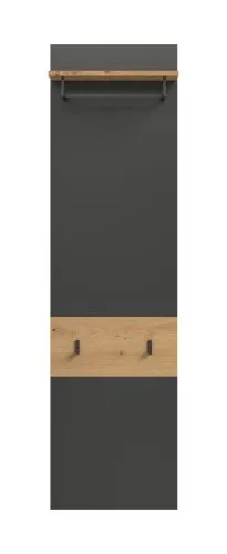 Garderobenpaneel Canu 1 | Artisan / Basalt grau