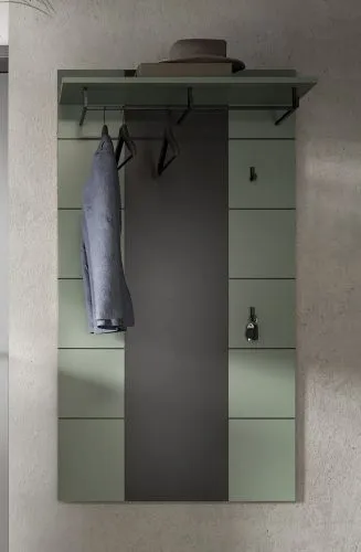 Garderobenpaneel Canu 2 | Smoke Green / Basalt grau