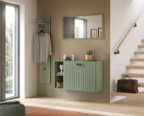 Garderobenpaneel Station | Smoke Green