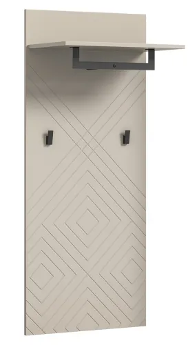 Garderobenpaneel | Wandgarderobe Notes | beige matt/sandfarben