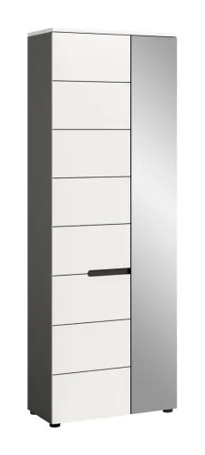 Garderobenschrank Canu | Weiß / Basalt grau