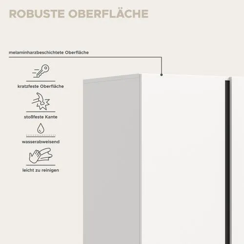Garderobenschrank Kleiderschrank Anga | 2-türig | weiß