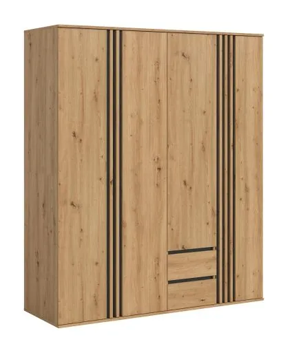 Garderobenschrank Kleiderschrank Tofta | 2-teilig | Artisan Eiche