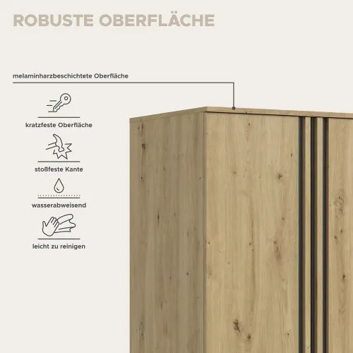 Garderobenschrank Kleiderschrank Tofta | 2-teilig | Artisan Eiche