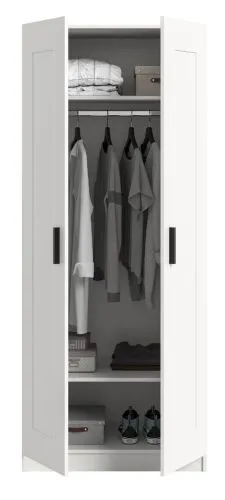 Garderobenschrank Kleiderschrank Visby | 2-türig | weiß
