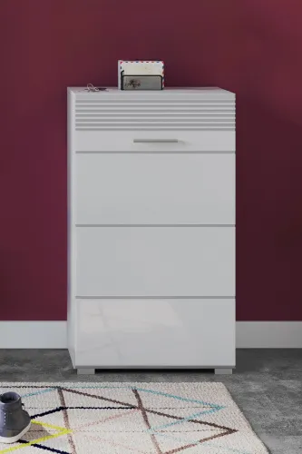 Garderobenschrank Linus | weiß Hochglanz
