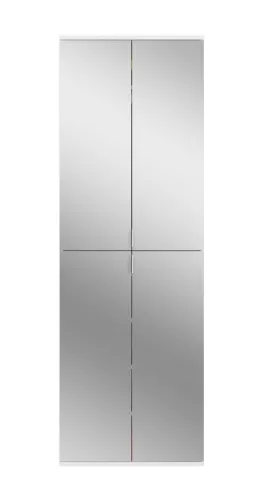 Garderobenschrank Projekt X 2 | Kombination | weiß Hochglanz | Spiegeltüren | 2-teilig