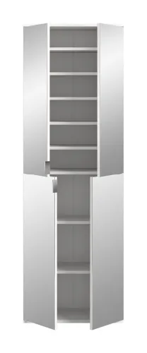 Garderobenschrank Projekt X groß | weiß | Spiegeltüren