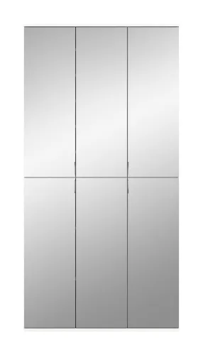 Garderobenschrank Projekt X | Kombination | weiß | Spiegeltüren | 2-teilig