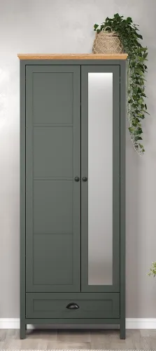 Garderobenschrank Stanton | Tannengrün / Eiche