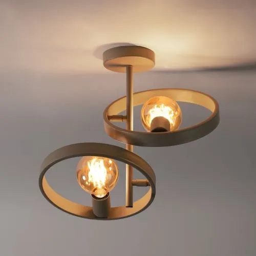 Hängelampe Yoko | 2 Leuchten | Metall | Beige