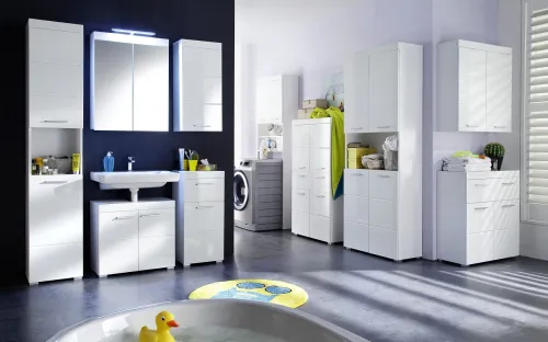Hängeschrank Amanda | weiß Hochglanz
