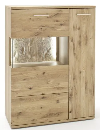 Highboard 2 Santori | Eiche Bianco | LED Beleuchtung