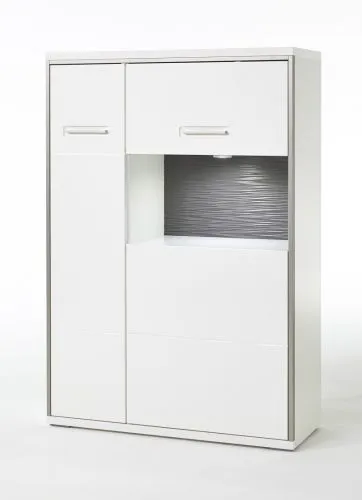 Highboard Trento 2 | weiß Hochglanz | ohne Beleuchtung