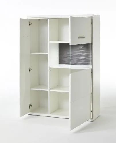 Highboard Trento 2 | weiß Hochglanz | ohne Beleuchtung