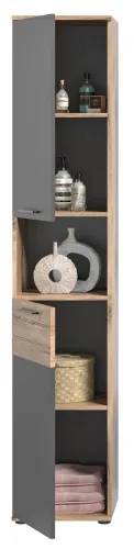 Hochschrank Mason | Nox Oak / Basalt grau