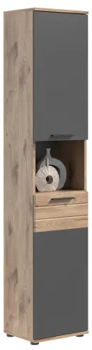 Hochschrank Mason | Nox Oak / Basalt grau