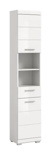 Hochschrank Scout | weiß Hochglanz / weiß