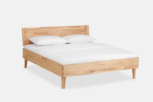 Holzbett massiv Atlanta | Wildeiche hell geölt | 180x210