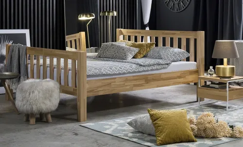 Holzbett massiv Bondi | Kernbuche geölt | 140x200
