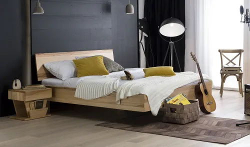Holzbett massiv Clover | Kernbuche geölt | 140x210