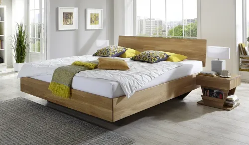 Holzbett massiv Clover | Wildeiche Honig geölt | 160x210