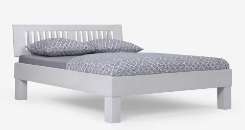 Holzbett massiv Dahlia | Buche weiß lackiert | 100x200 | Kopfteil 3