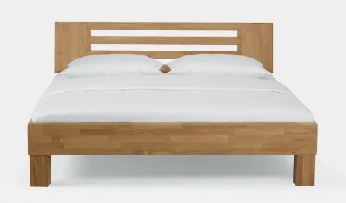 Holzbett massiv Dahlia | Wildeiche Honig geölt | 100x200 | Kopfteil 2