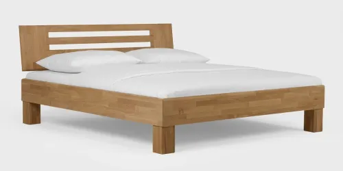 Holzbett massiv Dahlia | Wildeiche Honig geölt | 100x210 | Kopfteil 2