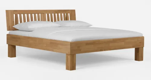 Holzbett massiv Dahlia | Wildeiche Honig geölt | 140x210 | Kopfteil 4