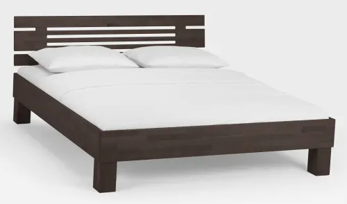 Holzbett massiv Daisy | Buche wenge lackiert | 100x200 | Kopfteil 1