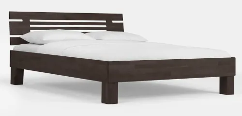 Holzbett massiv Daisy | Buche wenge lackiert | 100x220 | Kopfteil 1