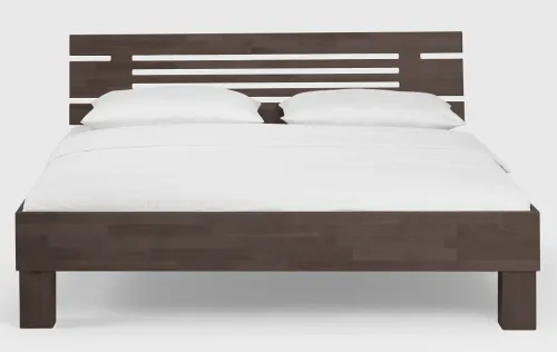 Holzbett massiv Daisy | Buche wenge lackiert | 100x220 | Kopfteil 1