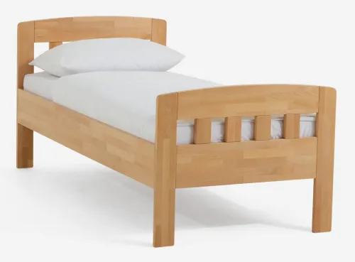 Holzbett massiv Jasmine | Buche lackiert | 100x190 | mit Fußteil