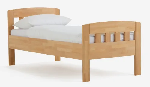 Holzbett massiv Jasmine | Buche lackiert | 120x200 | mit Fußteil