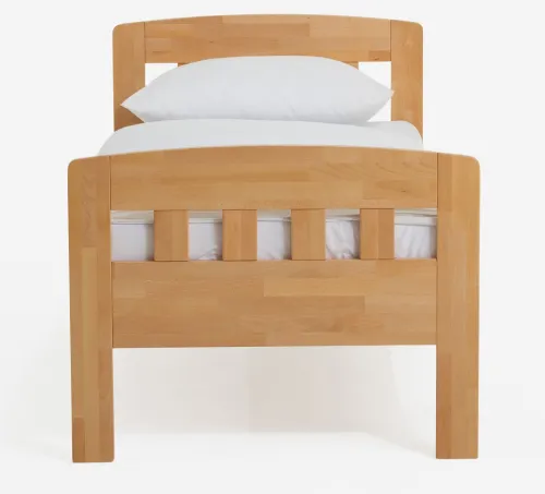 Holzbett massiv Jasmine | Buche lackiert | 90x190 | mit Fußteil