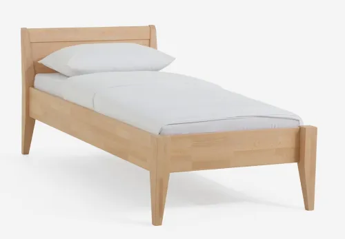 Holzbett massiv Jasmine | Buche natur geölt | 120x210 | mit Fußteil