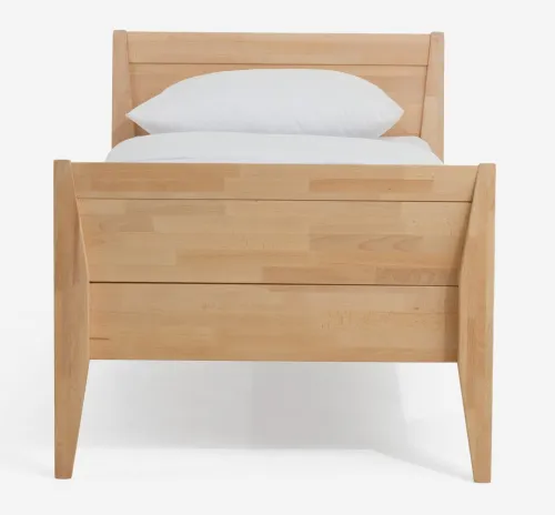 Holzbett massiv Jasmine | Buche natur geölt | 90x190 | mit Fußteil