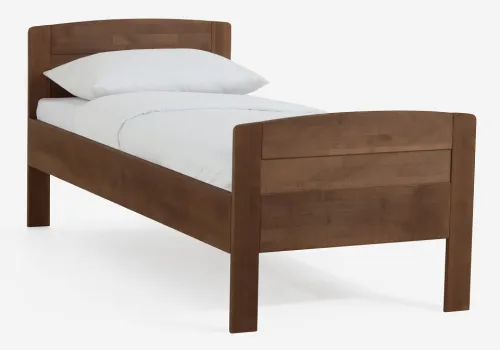 Holzbett massiv Jasmine | Buche walnuss geölt | 120x200 | mit Fußteil