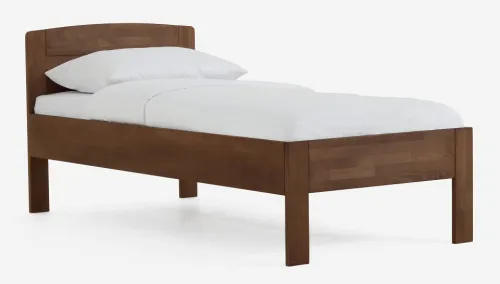 Holzbett massiv Jasmine | Buche walnuss geölt | 90x220 | ohne Fußteil