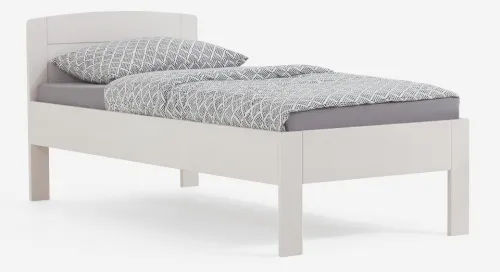 Holzbett massiv Jasmine | Buche weiß lackiert | 100x210 | ohne Fußteil