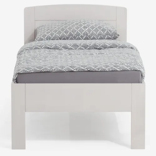 Holzbett massiv Jasmine | Buche weiß lackiert | 90x190 | ohne Fußteil