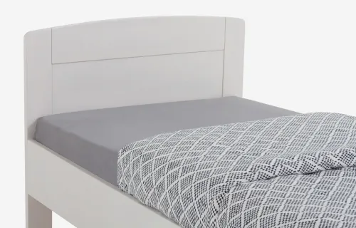 Holzbett massiv Jasmine | Buche weiß lackiert | 90x200 | mit Fußteil