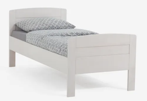Holzbett massiv Jasmine | Buche weiß lackiert | 90x220 | mit Fußteil