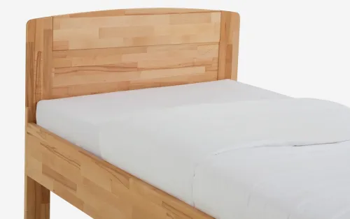 Holzbett massiv Jasmine | Kernbuche geölt | 100x200 | Kopfteil 2 ohne Fußteil