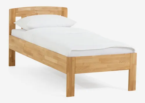 Holzbett massiv Jasmine | Wildeiche honig geölt | 120x210 | Kopfteil 1 ohne Fußteil