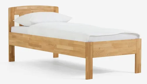 Holzbett massiv Jasmine | Wildeiche honig geölt | 120x210 | Kopfteil 1 ohne Fußteil
