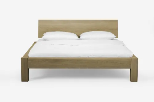 Holzbett massiv Lotus | Wildeiche Honig geölt | verschiedene Größen 160x210 Kopfteil 2