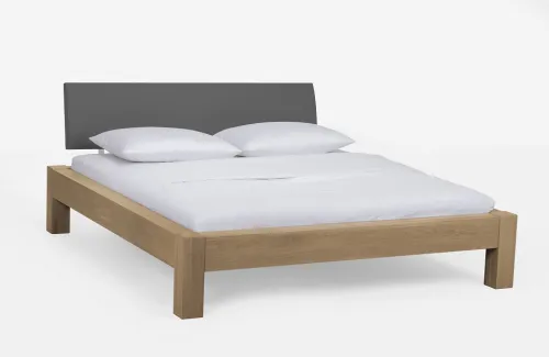 Holzbett massiv Lotus | Wildeiche Honig geölt | verschiedene Größen 180x210 Kopfteil 2